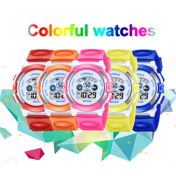 Fashion Children's Watch Multi-function Electronic Rubber Wrist Watch