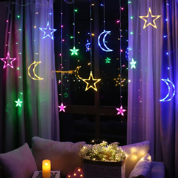 Christmas Lights Indoor/Outdoor Fairy lights Moon Star Lamp LED String