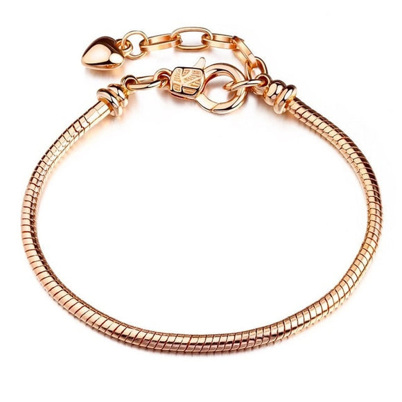 Authentic Silver Color Snake Chain Fine Bracelet