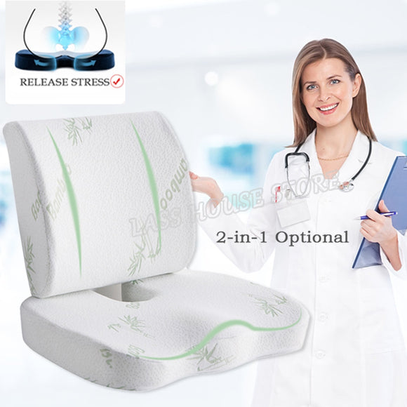 Orthopedic  Memory Foam Seat Cushion for Car,Office Chair, Waist Support/Pain Relief