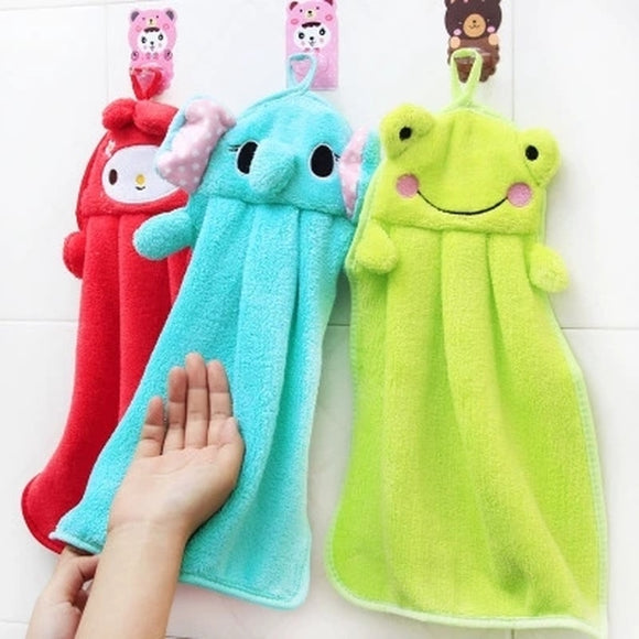 2pcs Cute  hand towels  strong absorbent soft hanging hand wipe