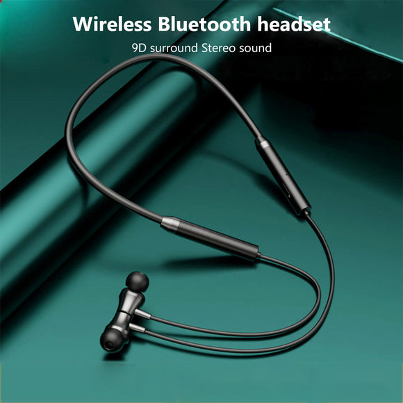 Earphones Wireless Sports Bluetooth Hanging Neck Waterproof Headset `