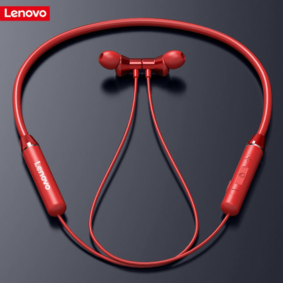 Lenovo HE05 Neckband Bluetooth Headphones Wireless Magnetic  Stereo Sound Earbuds